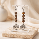 Tree of Life Earrings - Jasper and Wood | Mamabug ReCreations - Artisan Jewelry