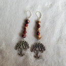 Tree of Life Earrings - Jasper and Wood | Mamabug ReCreations - Artisan Jewelry