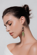 Green Lampwork Earrings | Mamabug ReCreations - Artisan Jewelry