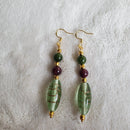 Green Lampwork Earrings | Mamabug ReCreations - Artisan Jewelry