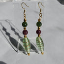 Green Lampwork Earrings | Mamabug ReCreations - Artisan Jewelry