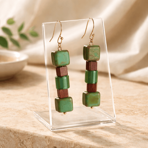 Cube Earrings | Mamabug ReCreations - Artisan Jewelry