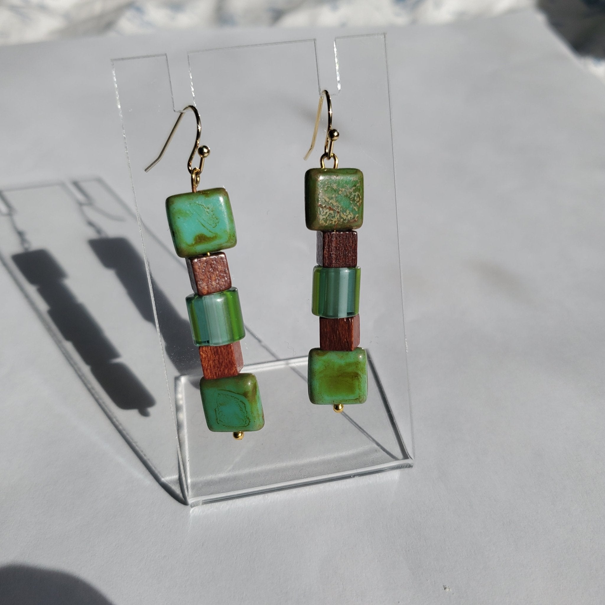 Cube Earrings | Mamabug ReCreations - Artisan Jewelry
