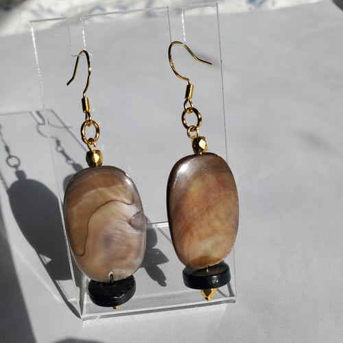 Large Abalone Earrings | Mamabug ReCreations - Artisan Jewelry