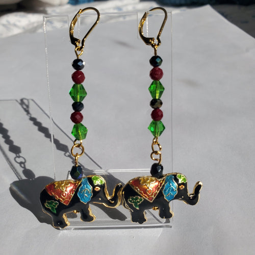 Elephant Earrings | Mamabug ReCreations - Artisan Jewelry