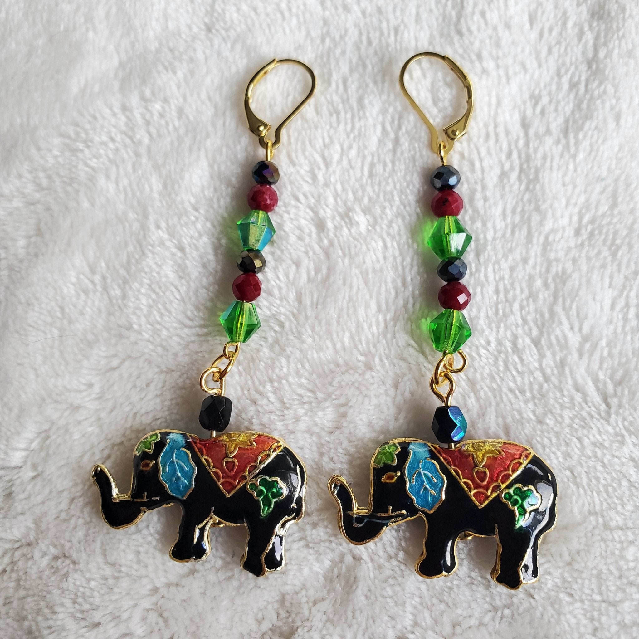 Elephant Earrings | Mamabug ReCreations - Artisan Jewelry