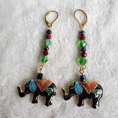 Elephant Earrings | Mamabug ReCreations - Artisan Jewelry