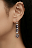 Silver Heart Cross Earrings | Mamabug ReCreations - Artisan Jewelry