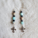 Silver Heart Knot Cross Earrings | Mamabug ReCreations - Artisan Jewelry