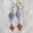 Gold Filigree Cross Earrings | Mamabug ReCreations - Artisan Jewelry