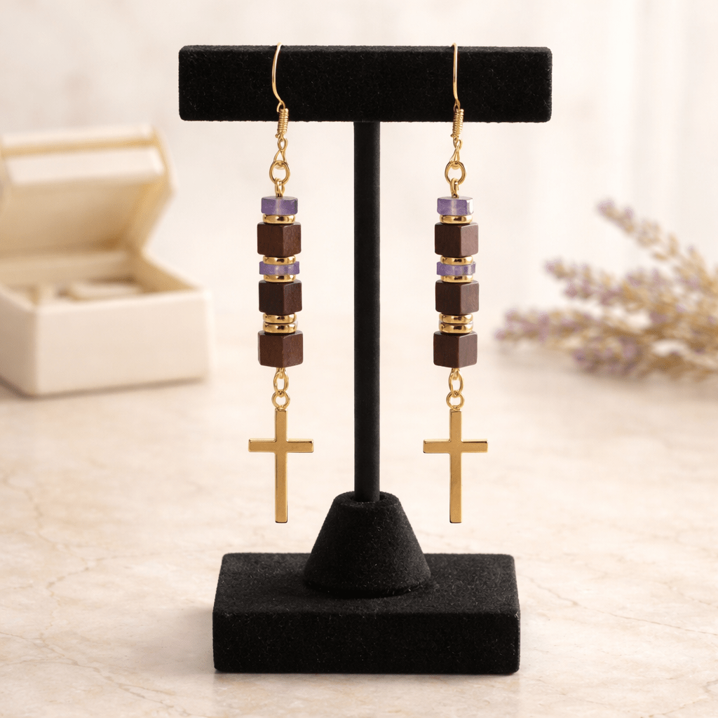 Classic Gold Cross Earrings