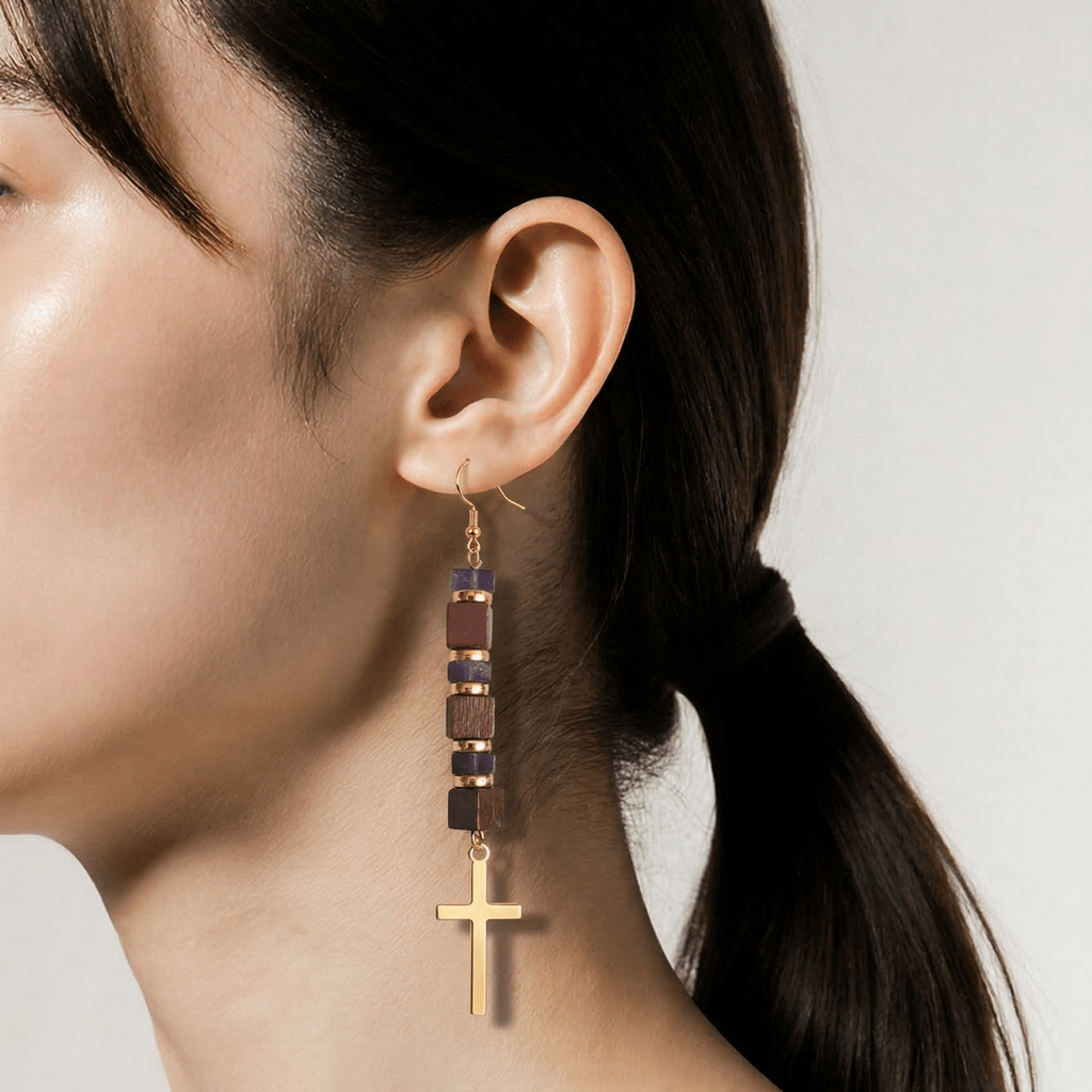 Classic Gold Cross Earrings