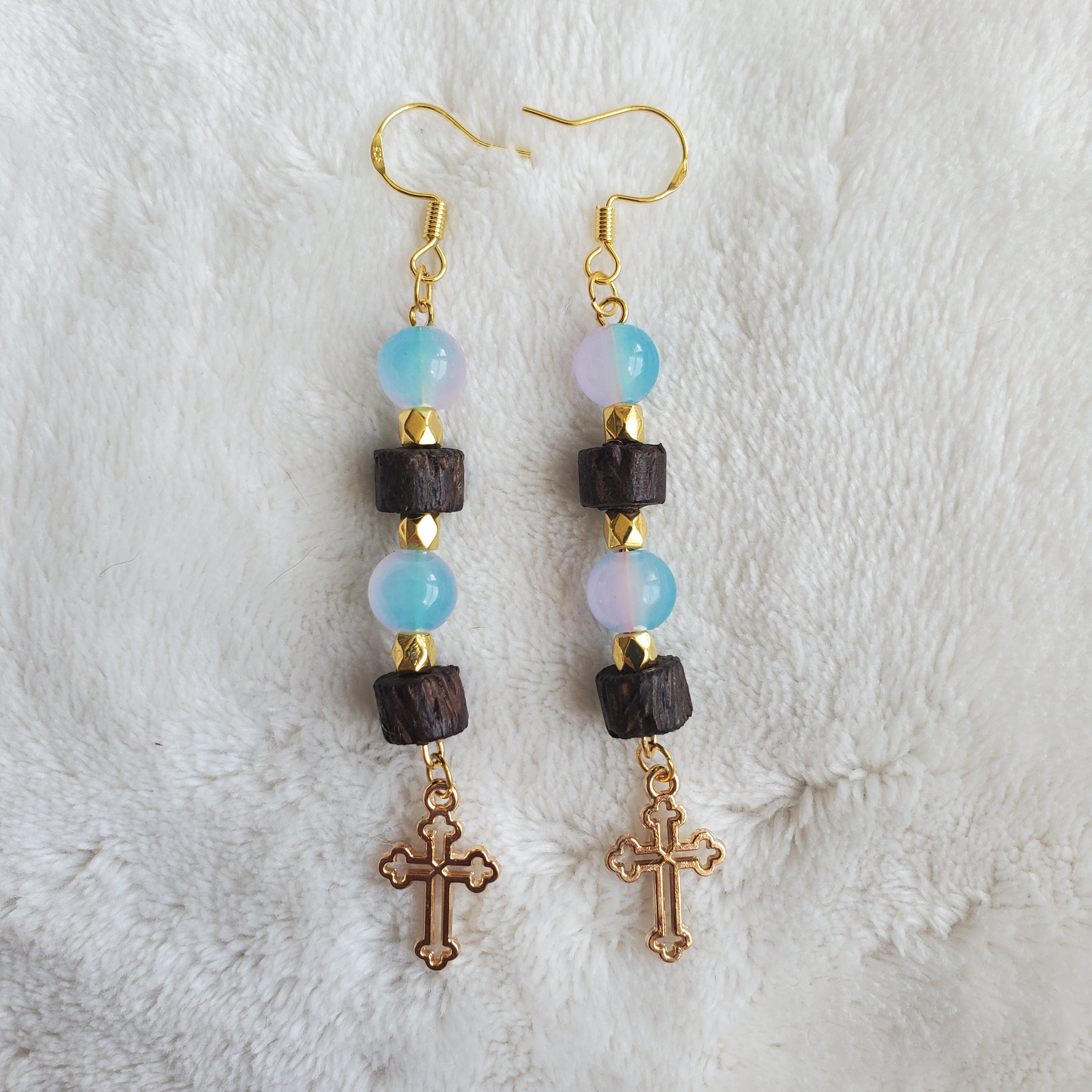 Gothic Open Cross Earrings