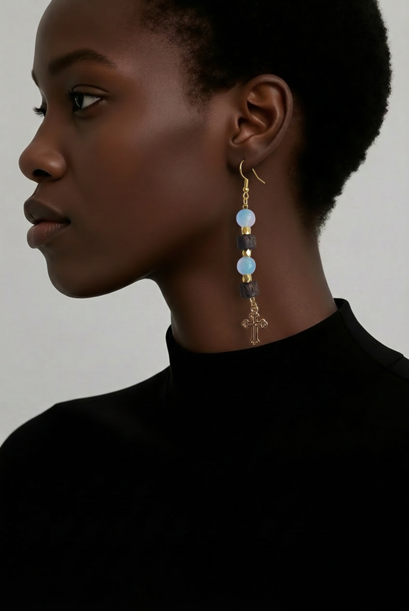 Gothic Open Cross Earrings