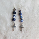 Silver Gothic Cross Earrings | Mamabug ReCreations - Artisan Jewelry