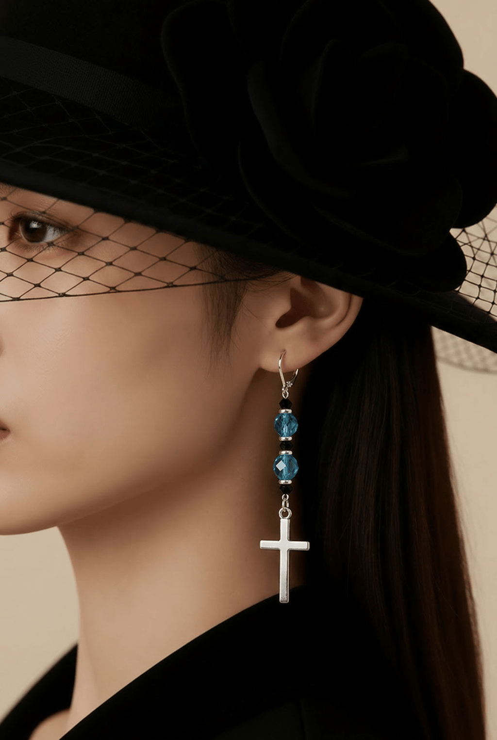 Classic Silver Cross Earrings