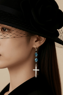 Classic Silver Cross Earrings | Mamabug ReCreations - Artisan Jewelry