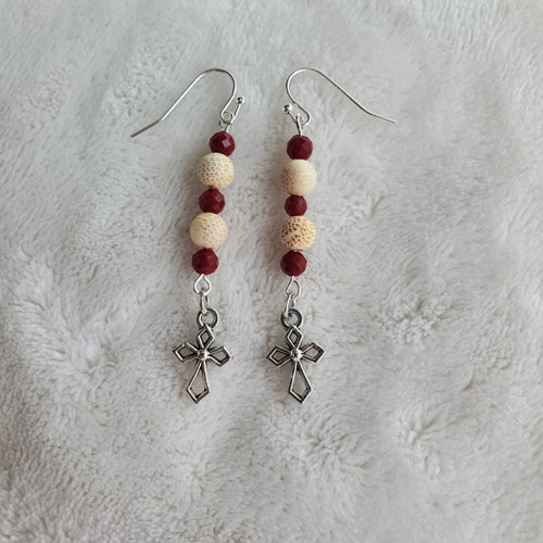 Silver Crucifix Cross Earrings | Mamabug ReCreations - Artisan Jewelry