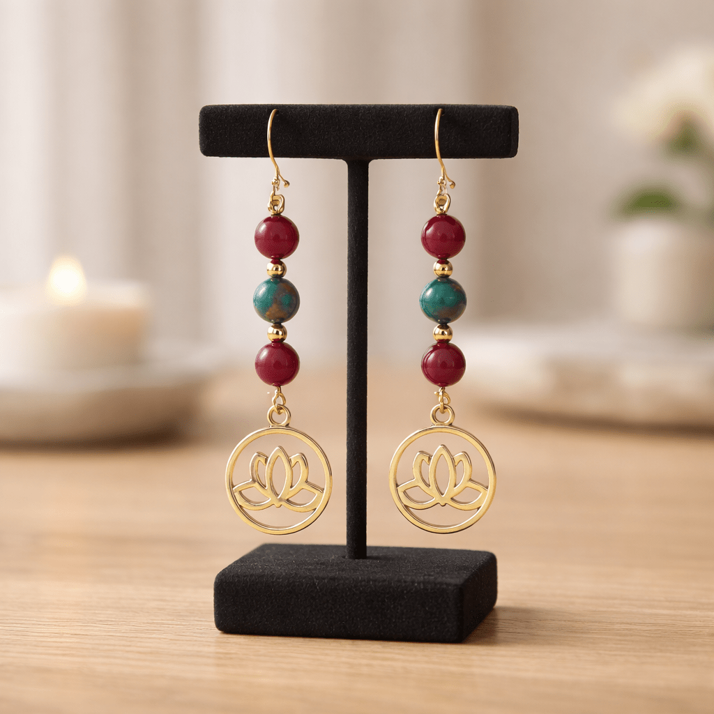 Gold Lotus Earrings