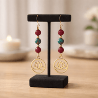 Gold Lotus Earrings
