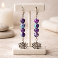 Silver Yogi Lotus Earrings