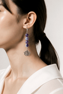 Silver Yogi Lotus Earrings | Mamabug ReCreations - Artisan Jewelry