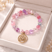 Gold Lotus in Pink Bracelet (MW)