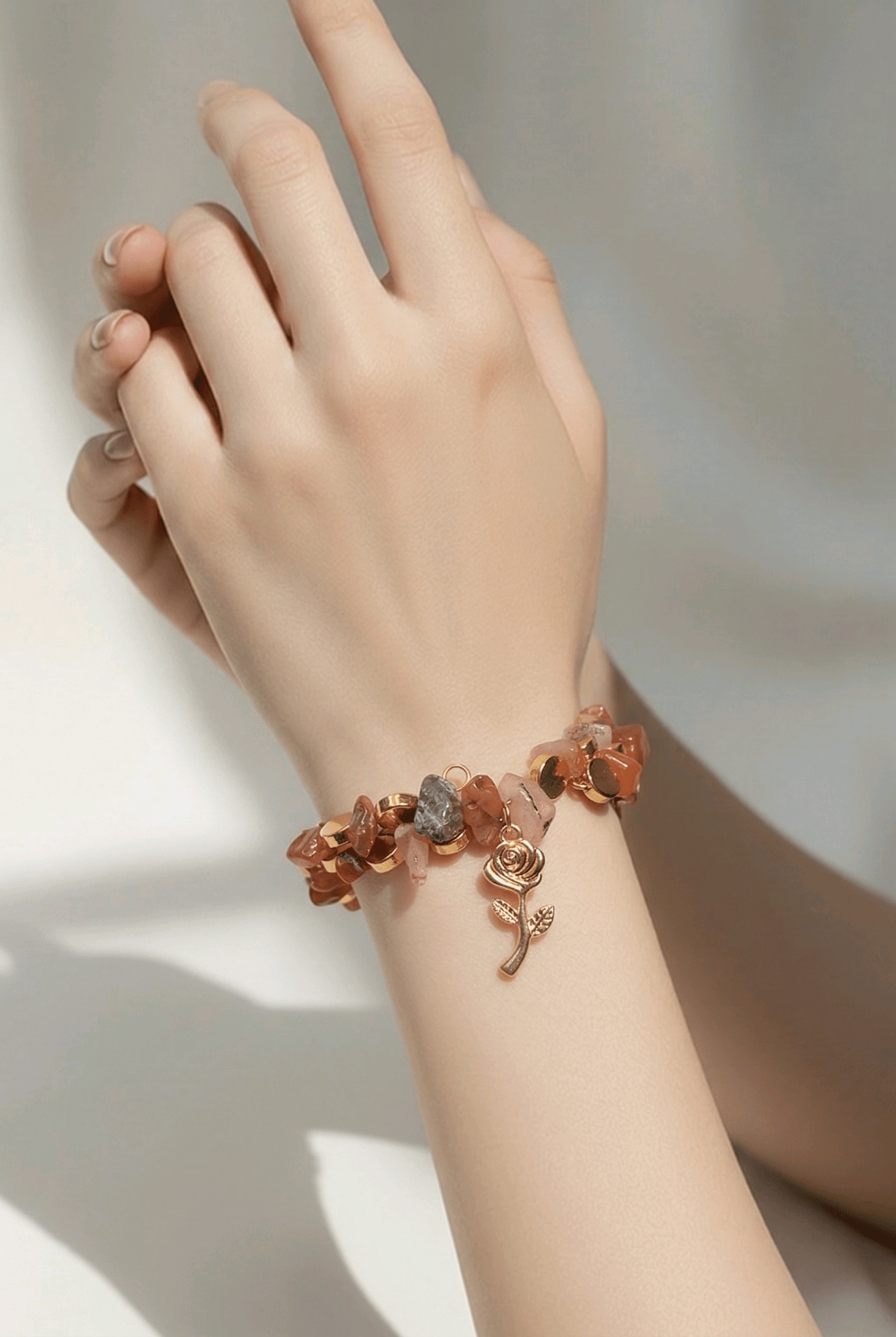Gold Rose Charm Bracelet (MW)