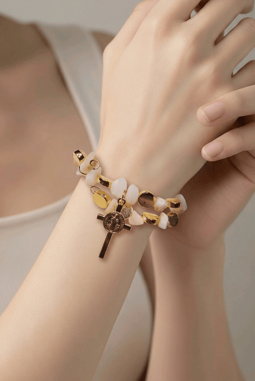 Cross Bracelet (MW) | Mamabug ReCreations - Artisan Jewelry