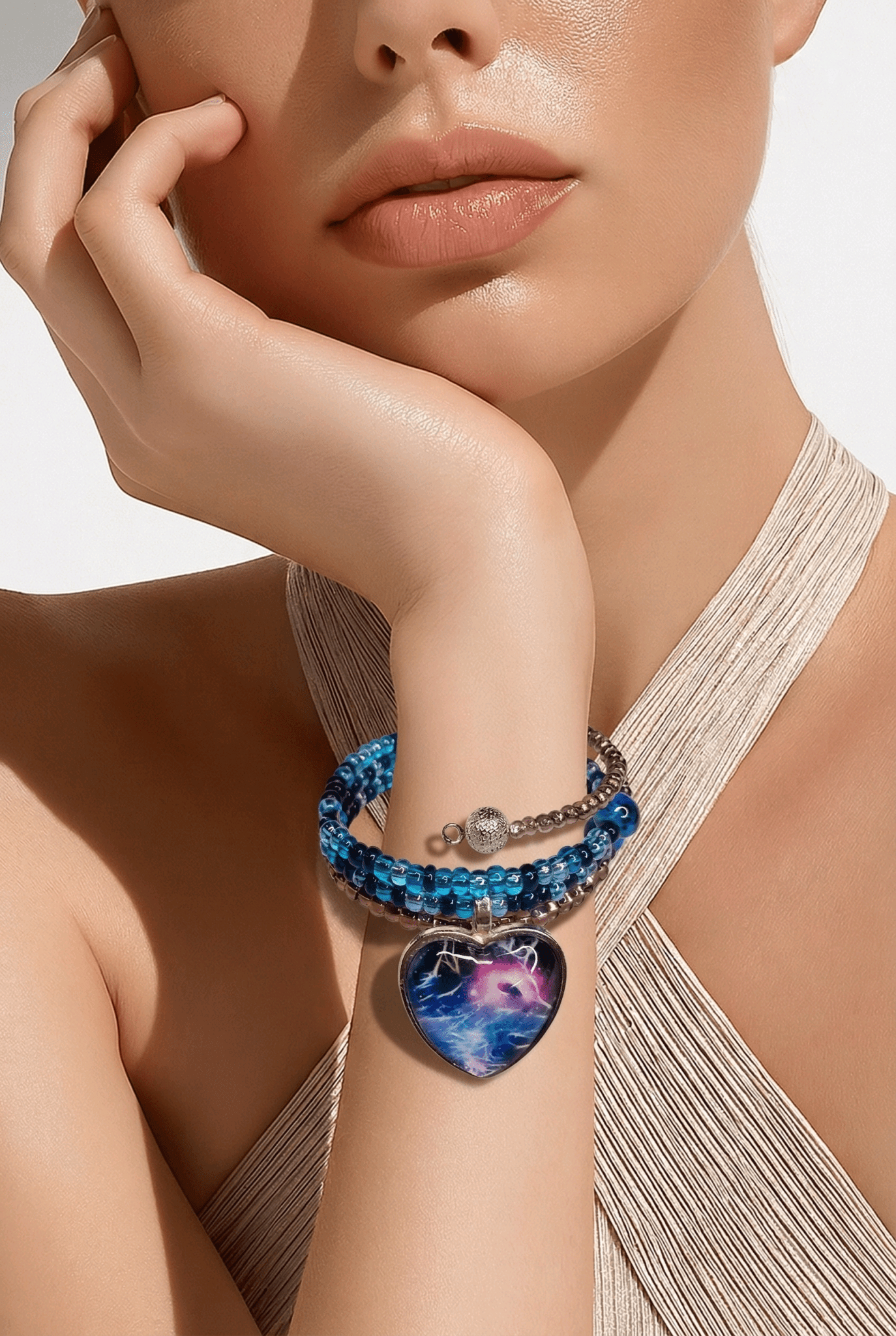 Electric Seas Bracelet - Blue and Plum (MW)