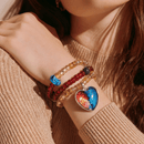 Dancing Couple Bracelet - Red and Gold (MW) | Mamabug ReCreations - Artisan Jewelry