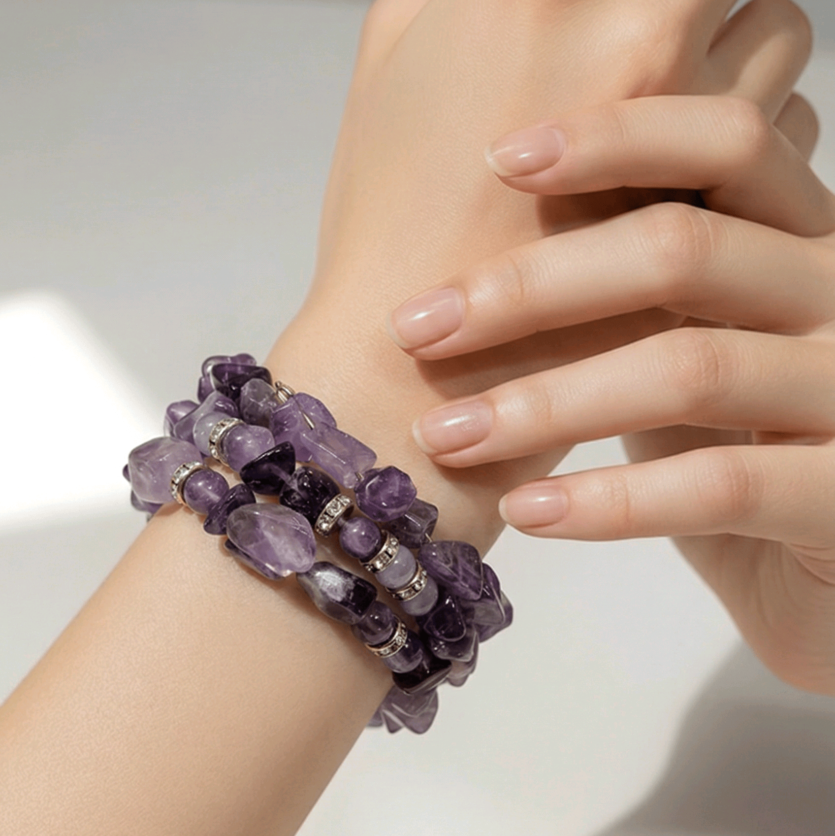 Amethyst Nugget Bracelet (MW) | Mamabug ReCreations - Artisan Jewelry