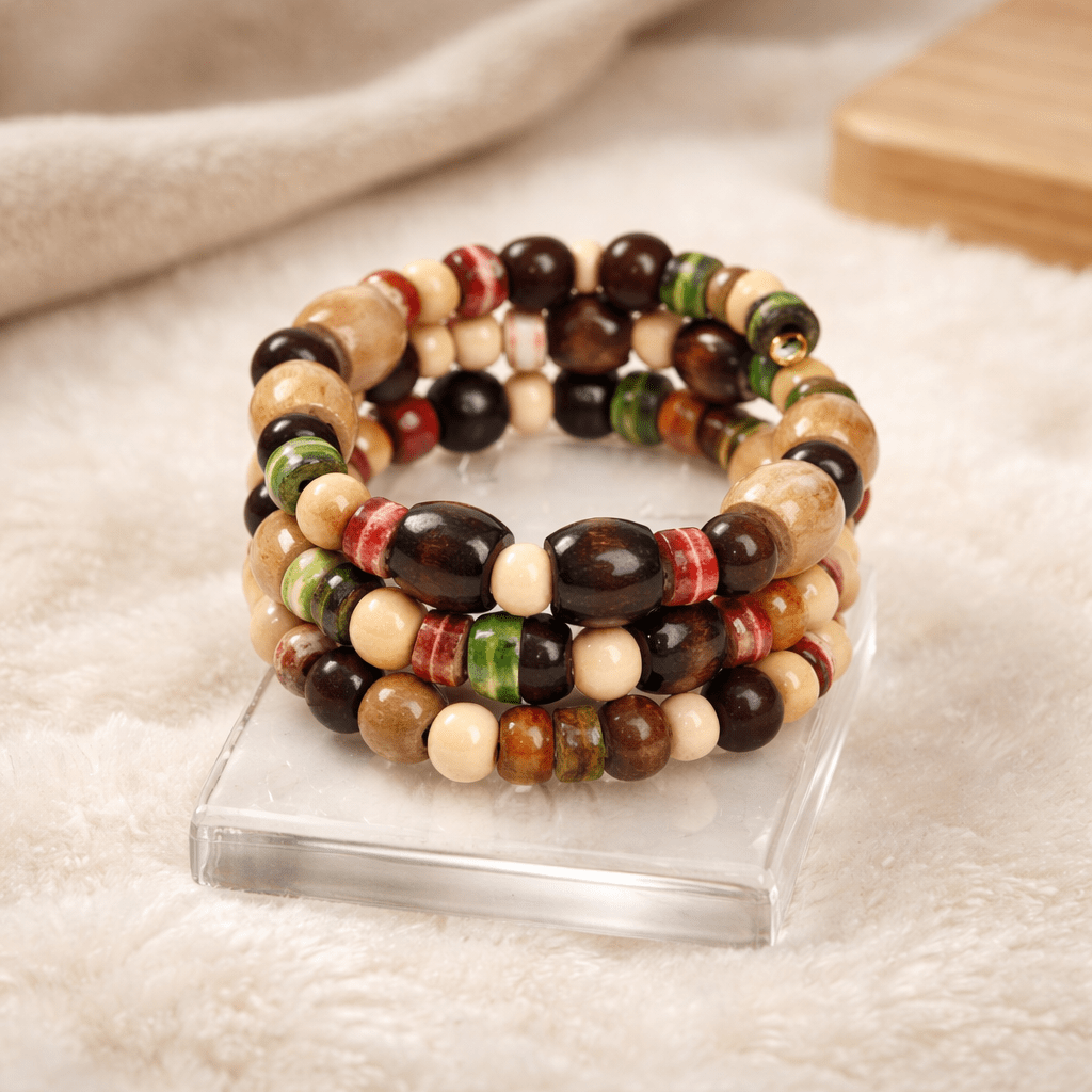 Large Wooden Beaded Bracelet (MW)