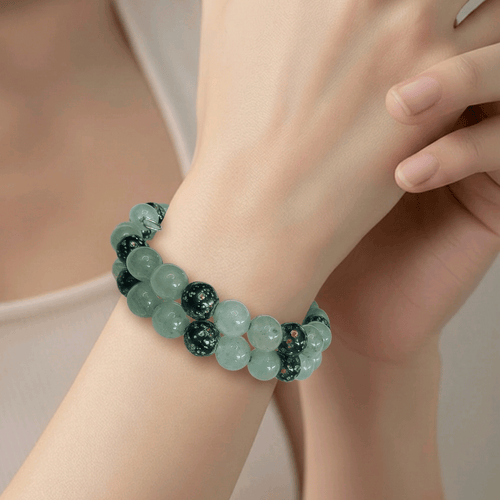 Gypsy Beaded Bracelet - Aventurine Edition (MW) | Mamabug ReCreations - Artisan Jewelry