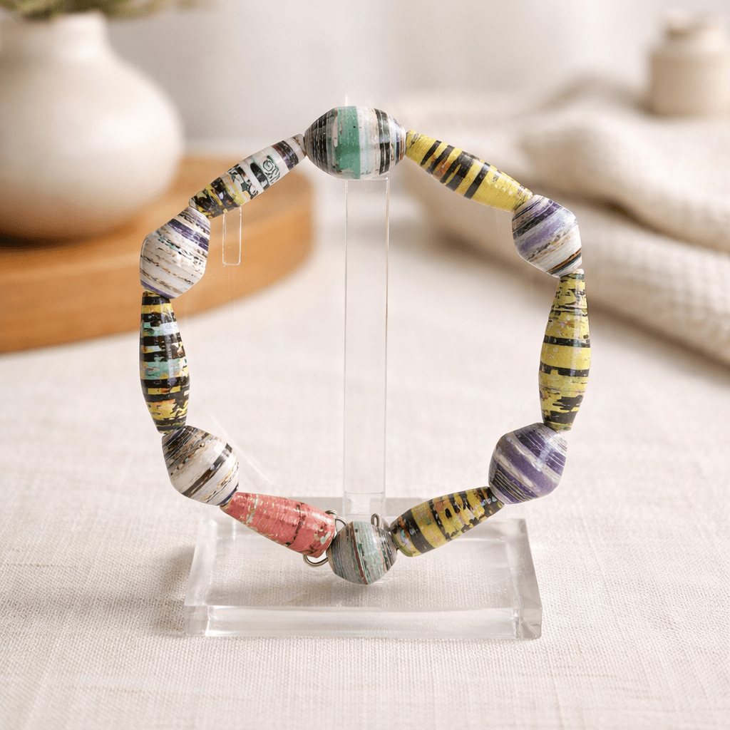 Recycled Paper Bead Bracelet (MW)