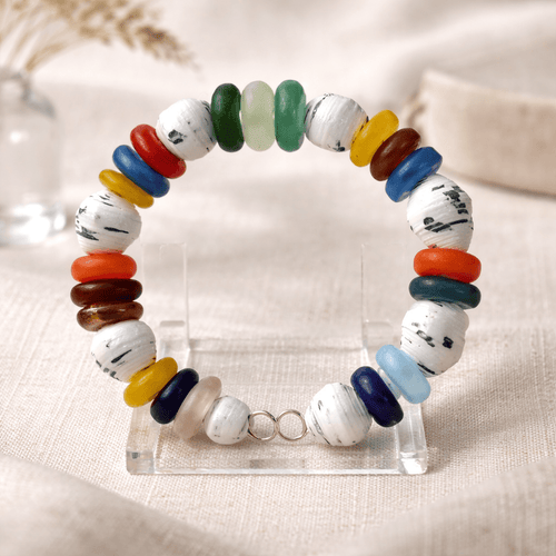 Colorful Recycled Material Bracelet (MW) | Mamabug ReCreations - Artisan Jewelry
