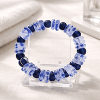 Recycled Blue Glass Bracelet (MW)