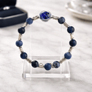 Blue and Silver Bracelet (MW) | Mamabug ReCreations - Artisan Jewelry