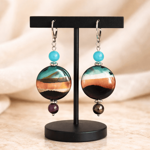 Water Colored Earrings | Mamabug ReCreations - Artisan Jewelry