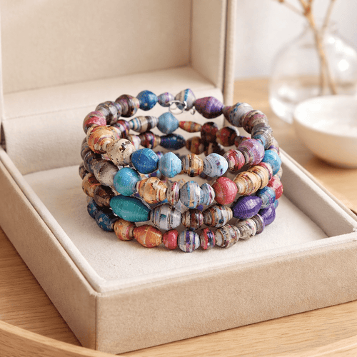 Recycled Bracelet - 5 Loop Edition (MW) | Mamabug ReCreations - Artisan Jewelry