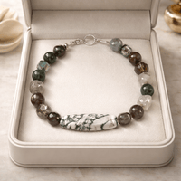 Moss Agate Stone Bracelet (W)