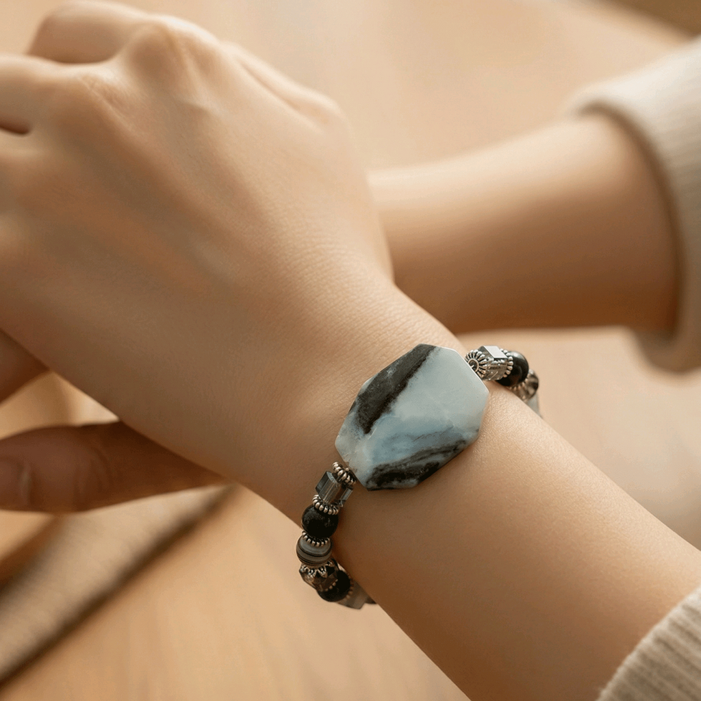 Large Agate Stone Bracelet (W)