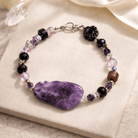 Large Amethyst Stone Bracelet (W)