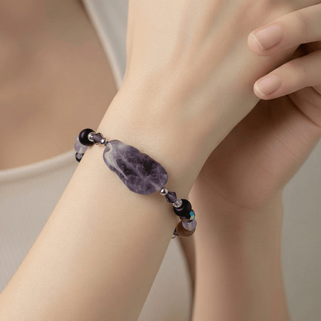 Large Amethyst Stone Bracelet (W)