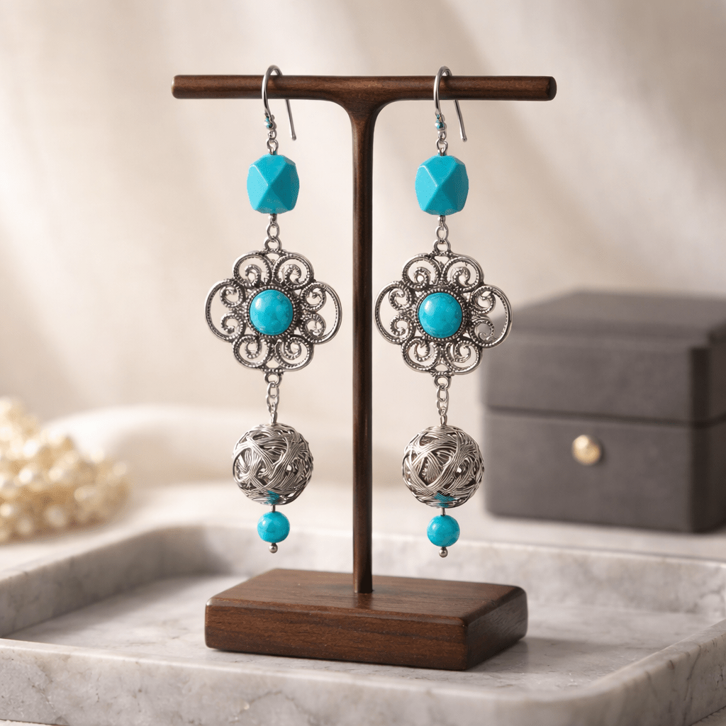 Silver and Turquoise Earrings