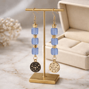 Blue and Gold Stars Earrings | Mamabug ReCreations - Artisan Jewelry