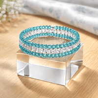 Sky Blue and Clear Crystal Bracelet (MW)