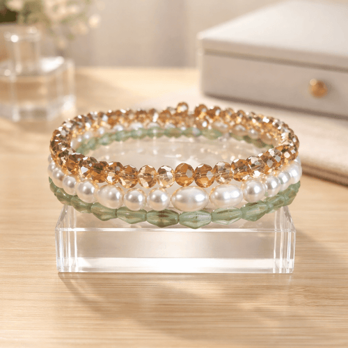 Crystal and Pearl Bracelet (MW) | Mamabug ReCreations - Artisan Jewelry