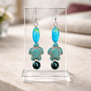 Blue Turtle Earrings | Mamabug ReCreations - Artisan Jewelry