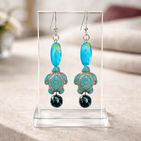 Blue Turtle Earrings